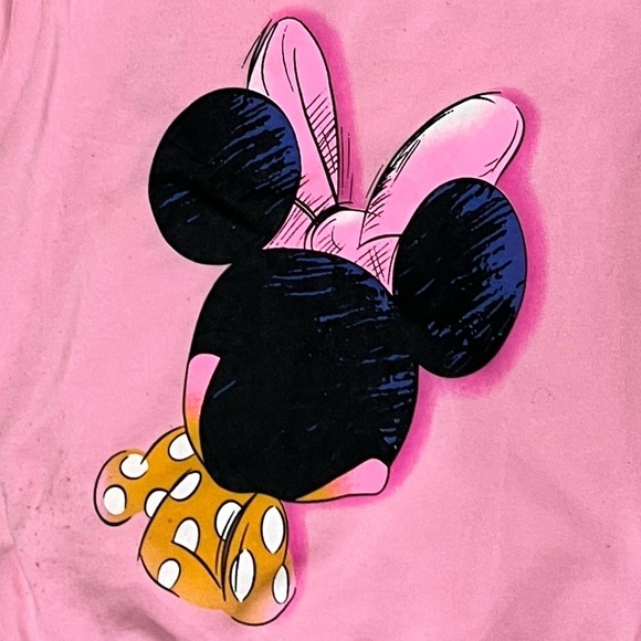 Vintage 1980s Minnie Mouse Cartoon Disney Pink Crewneck Sweatshirt - Picture 3 of 3